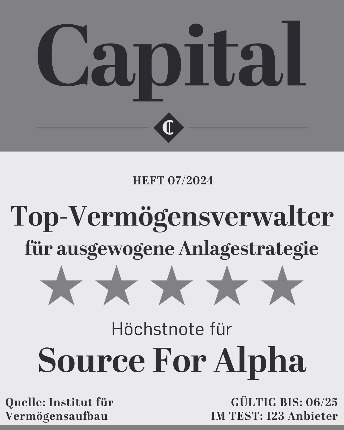 Capital, Top Vermögensverwalter
